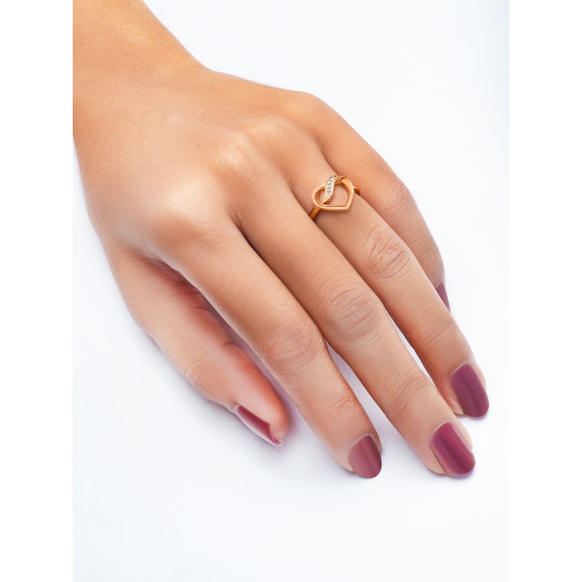 Extra Small Mother of Pearl Inlay Heart Ring for Women | Jennifer Meyer